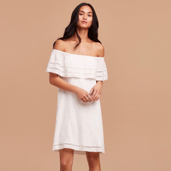 Aritzia Emmie Off the shoulder Dress - Picture 1 of 4